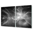 Glass Worktop Saver Induction Ceramic Hob Cover Abstract lines black 2x40x52 cm