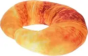 Zerodeko 1Pc Creative Croissant U Shape Neck Pillow Soft Simulation Bread Cushion for Travel Nap and Home Use Relieves Neck Supports Cervical Comfort Present for All Ages