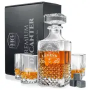 Luxury Gift For Men - Grandpa The Legend - Unique Engraved Whiskey Decanter S...