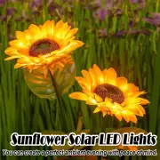 Solar Sunflower Light Waterproof Room Deco Lights Lamps Automatic Control Sensor