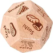 ERINGOGO Game Props Gourmet Party Accessories Dinner Decision Wooden Light Brown