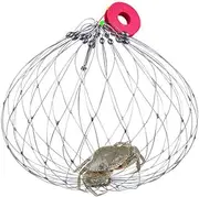 Steel Wire Crab Net | Soft Steel Wire Fishing Net With Automatic Opening & Closing | Multi-Functional Fishing Accessories For Catching Fish, Crabs, Lobsters, And More