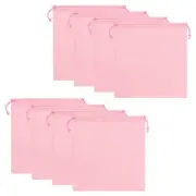 Ski Goggle Bag, 8 Pcs Soft Microfiber Drawstring Pouch, 15cmx15cm, Pink