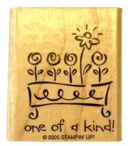 NEW Stampin' Up! "one of a kind!" Clever Unique Friend message Rubber Stamp 2005