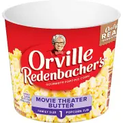 Orville Redenbacher Microwave Popcorn Movie Theater Butter Flavor 3.9 Oz Tub, B
