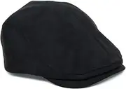 [WITHMOONS] Ivy Flat Cap Faux Suede Newsboy Hat Cabbie Hat Button Adjustable TG31581