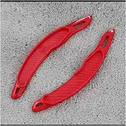 Car Steering Wheel Shift Paddles for M&ITSUBISHI ASX Outlander Lancer Eclipse Cross Lancer Car Steering Wheel Shift Paddle Extend Direct Gear Paddle Extension Sti HTEOPOEKFR(Carbon Fiber red)