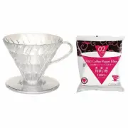NEW HARIO V60 02 DRIPPER 100 FILTER PAPER Plastic Coffee Cup Pour Over Brewer