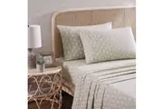 Tommy Bahama Aloha Pineapple Cotton King Size Bed Sheet w/2x Pillowcase Set Sage