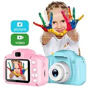 Kids Camera Birthday for Girls and Boys Kids Toys for 3 4 5 6 7 8 Year Old Children Digital Video Selfie Cameras for Toddler with 32GB SD Card Pink