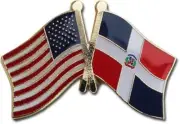 Pack of 6 USA American Dominican Republic Friendship Flag Hat Cap lapel Pin