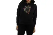 Guardians Of The Galaxy Womens/Ladies Rocket Raccoon Neon Cotton Hoodie (Black) - UTBI1051