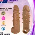 Thorn Style Penis Sleeve Extender Cock Ring Extension Dildo Men Silicone Sex Toy
