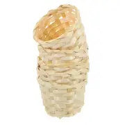 5 Pcs Mini Wicker Baskets Woven Flower Decorative Practical Storage