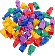 Tofficu 100pcs Ethernet Connector Protection Caps Wear Resistant Plastic Covers for Cables Easy Install Ethernet Boot Guards for Reliable Network Management