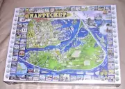 NEW HTF 1995 Version Nantucket MA Map Cliff Lodge Wharf Ship 1000 Piece Puzzle
