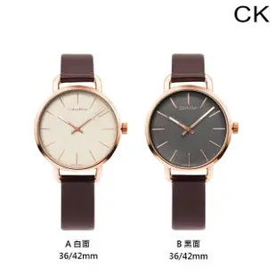 【Calvin Klein 凱文克萊】EVEN系列 木質面 玫瑰金殼 深咖啡色錶帶 CK錶 對錶 情侶錶 母親節(共4款)