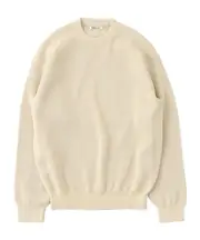 Auralee Flat Yarn Pullover 4 ivory