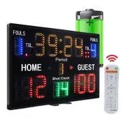 YZ LED Basketball Scoreboard with Shot Clock, Digital Scoreboard with Remoe, ...