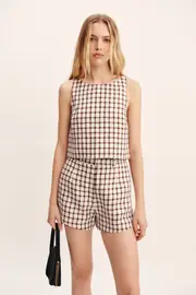 JOY TOP - CHOCOLATE PLAID