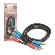 Aerpro AV Lead RCA 75 Ohms 3 Male To 3 Male Coaxial Plugs - Wiring Kit, 0.75m - AP75GBR