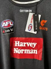 AFLW Cotton On GWS GIANTS PERFORMANCE TEE T-Shirt (Men's Large) New with tags