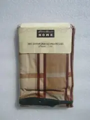 EDDIE BAUER 200 THREAD COUNT 100% COTTON PERCALE STANDARD PILLOWCASE SET OF 2