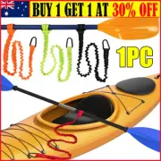 1.5M Kayak Canoe Paddle Rod Leash Safety Rope Carabiner Rowing Boats Accessories