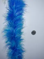 Multi-Turquoise Blues Heavy Weight Marabou Feather Boa 72" (6ft) - NWOT.