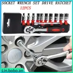 12PCS 1/2-INCH SOCKET WRENCH SET DRIVE RATCHET WRENCH SPANNE