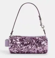 Coach Nolita Nolita Barrel Bag Sequins Wristlet Shoulder Bag ~NWT~ CQ589 Lilac