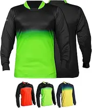[Vizari] Vallejo Soccer Goalie Jersey for Kids | Lightweight & Comfortable Youth Goalkeeper Jersey with Padded Long Sleeve