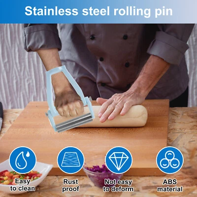 Stainless Steel Rolling Pin Adjustable Labor-Saving Dough Roller Foldable xiYup
