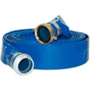 Apache 98138010 1-1/2"" x 25' PVC Lay Flat Discharge Hose w/ M x F Aluminum