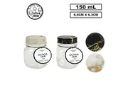 72x 150ML Glass Preserving Jars Food Storage Container Kitchen Jam Spice Small