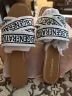 NEW BCBGeneration KALA Open Toe Casual Flat Sandals, White Size 9m NIB