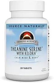 Source Naturals Serene Science Theanine Serene Supplement With Relora, Gaba, L-Theanine, Magnesium & More - 30 Tablets