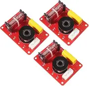 3 PCS 2-Way Speaker System Audio Crossover Filters Red Plastic 130W Frequency Distributor