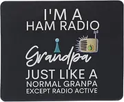 FunnyLazy Ham Radio Operator Amateur Radio Funny Grandpa Men T-Shirt Mousepad - 9 Inch Mouse pad Office Mousemat Mouse mat, Black, 9.25 x 7.75 Inch