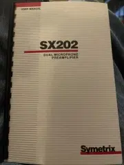 Symetrix Duel Microphone Pre-Amplifier Sx202 Users Manual And #Warranty Card