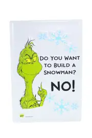 Metal Grinch Sign - Build Snowman (35cm x 24cm)