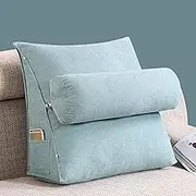 Triangle Pillow for Bed, Triangle Sofa Backrest Pillow, Triangle Pillow Wedge for Back Support, Headboard Reading Pillow for Sitting Up in Bed Adult Backrest (6 45x45cm)