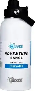 Cheeki Stainless Steel Bottle Adventure Insulated White 1L