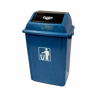 Garbage Plastic Rubbish Waste Bin 40L Office Kitchen Home Blue