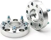 Szwaldaper Spacers 2pieces 15/20/25/30/35/40 Aluminum Wheel Spacer Adapters PCD 5x114.3cb 67.1 Suit Car, for Jeep, for Patriot, for Compass Shims Plate Car Wheel Spacer Adapter(Black 35mm Silver)
