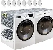 Washer and Dryer Covers for the Top, Magnet Non-slip Washing Machine Cover, Washer Cover with 8 Storage Pocket, 79 x 22 Inches Washer Top Protector for Laundry Kitchen Home