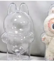 Transparent Protective Case for POP MART Labubu The Monsters Plush Doll Cover*2