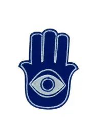patch embroidered badge backpack iron on khamsa evil eye blue fatima hand fathma