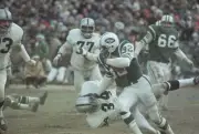 AFL championship New York Jets Emerson Boozer in action vs Oakland- Old Photo