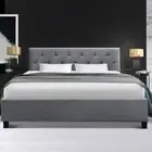 Double Size Grey Bed Frame Modern Stylish Bedroom Furniture GY-AB